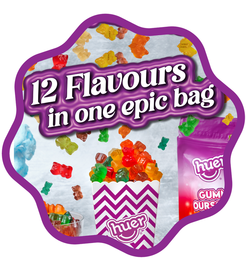 Gommes en forme d'oursons 12 saveurs