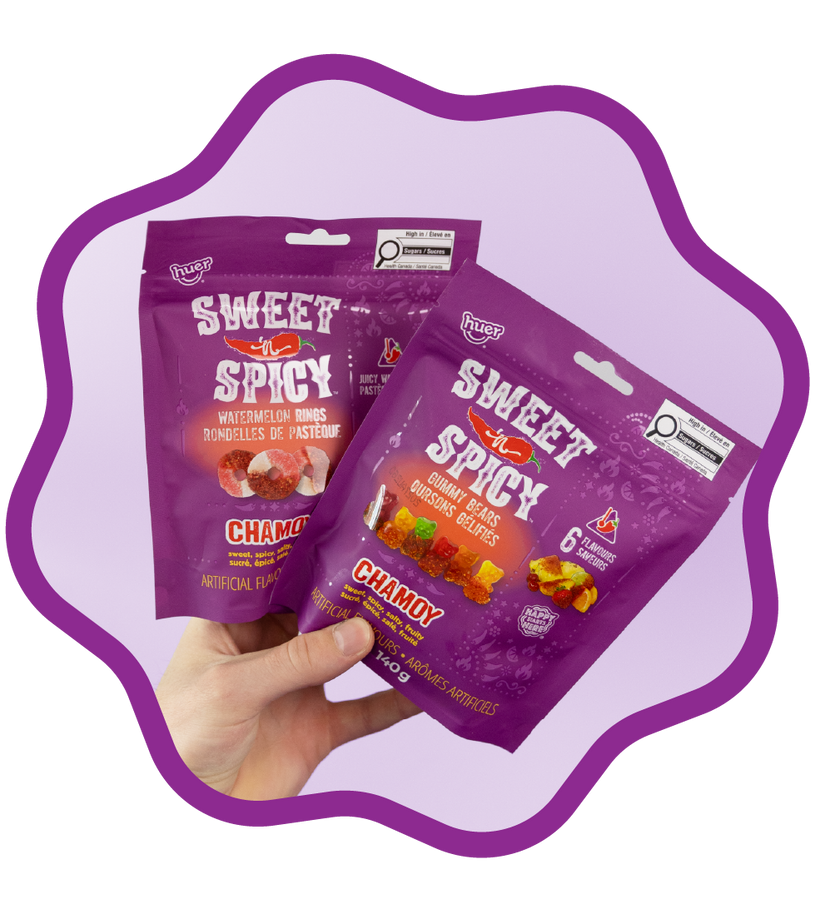 Oursons et anneaux gélifiés au chamoy doux et épicé