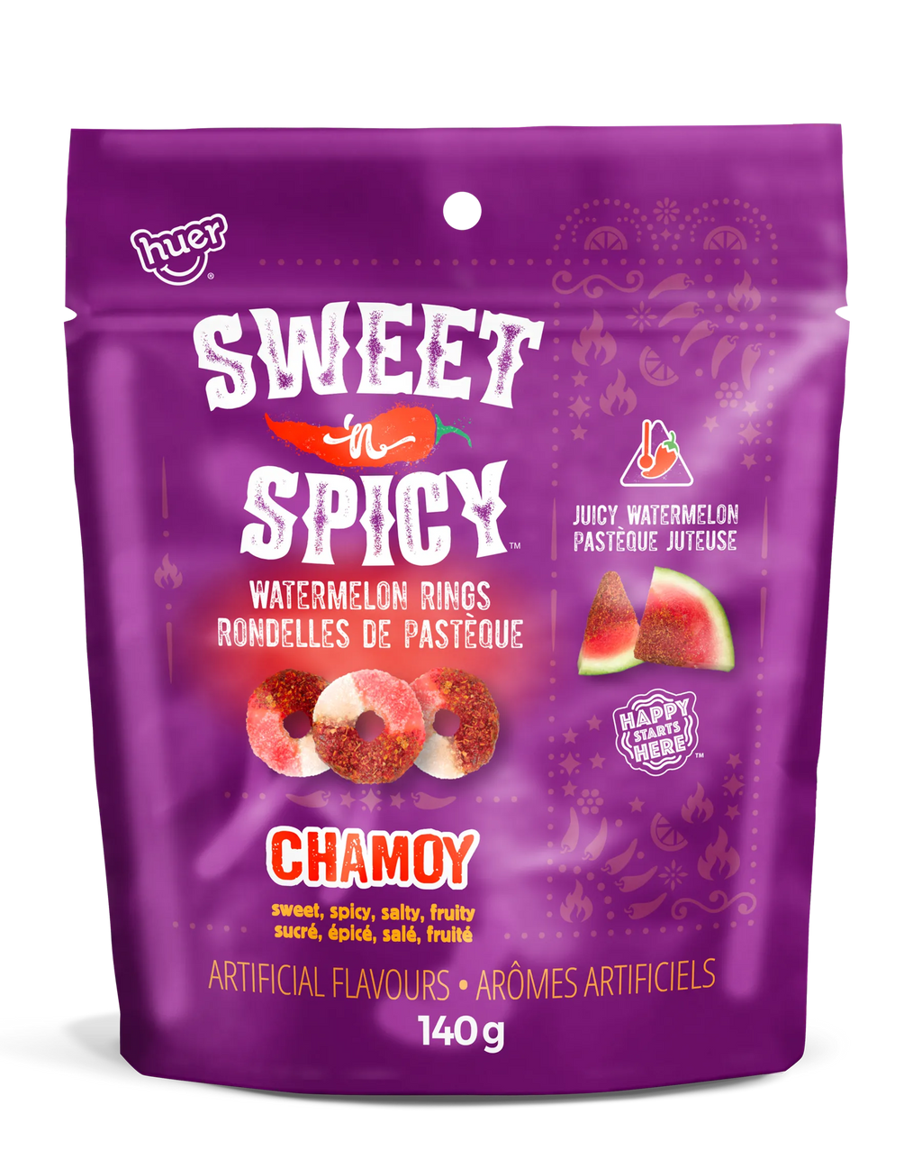 Oursons et anneaux gélifiés au chamoy doux et épicé