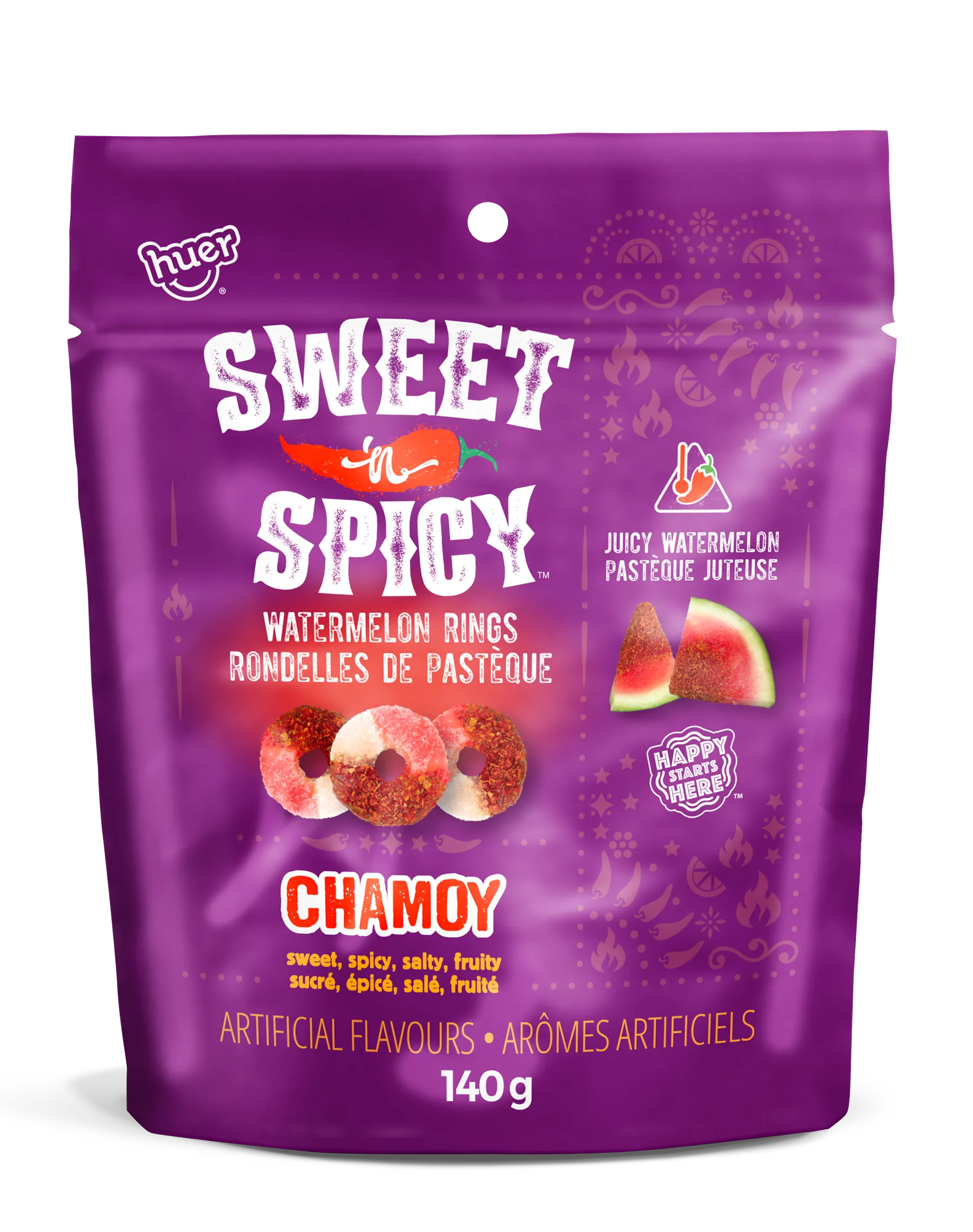 Oursons et anneaux gélifiés au chamoy doux et épicé