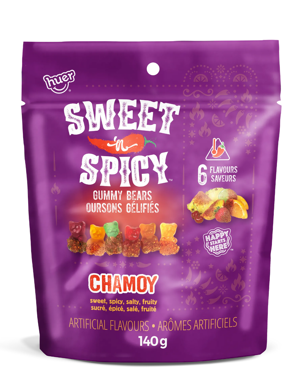 Oursons et anneaux gélifiés au chamoy doux et épicé